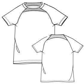 Patron ropa, Fashion sewing pattern, molde confeccion, patronesymoldes.com Football T-Shirt 9501 GIRLS T-Shirts